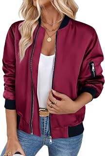 Zeagoo Bomber Jacket for Women Casual Lightweight Flight Jackets S-3XL