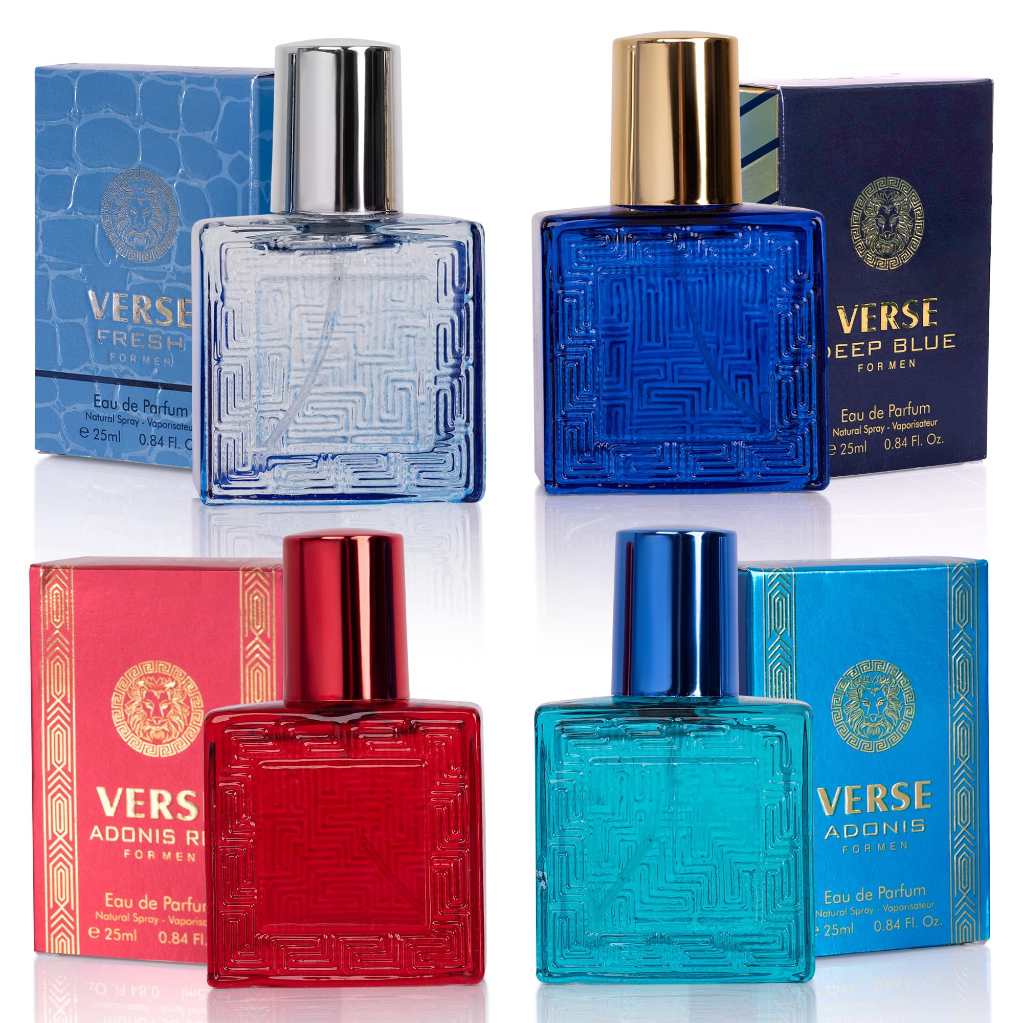 NovoGlow Verse Mini 4-Piece Fragrance Gift Set for Men - Aromatic, Floral, Orien