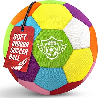 HopeRock House Soccer Ball, Soft Foam Indoor Soccer Ball,Size 4 Soccer for Kids, Inside for Your Home Ball, Lightweight Safe Fun for Dribbling Training,Soccer Gifts Toys for Boys 8-12