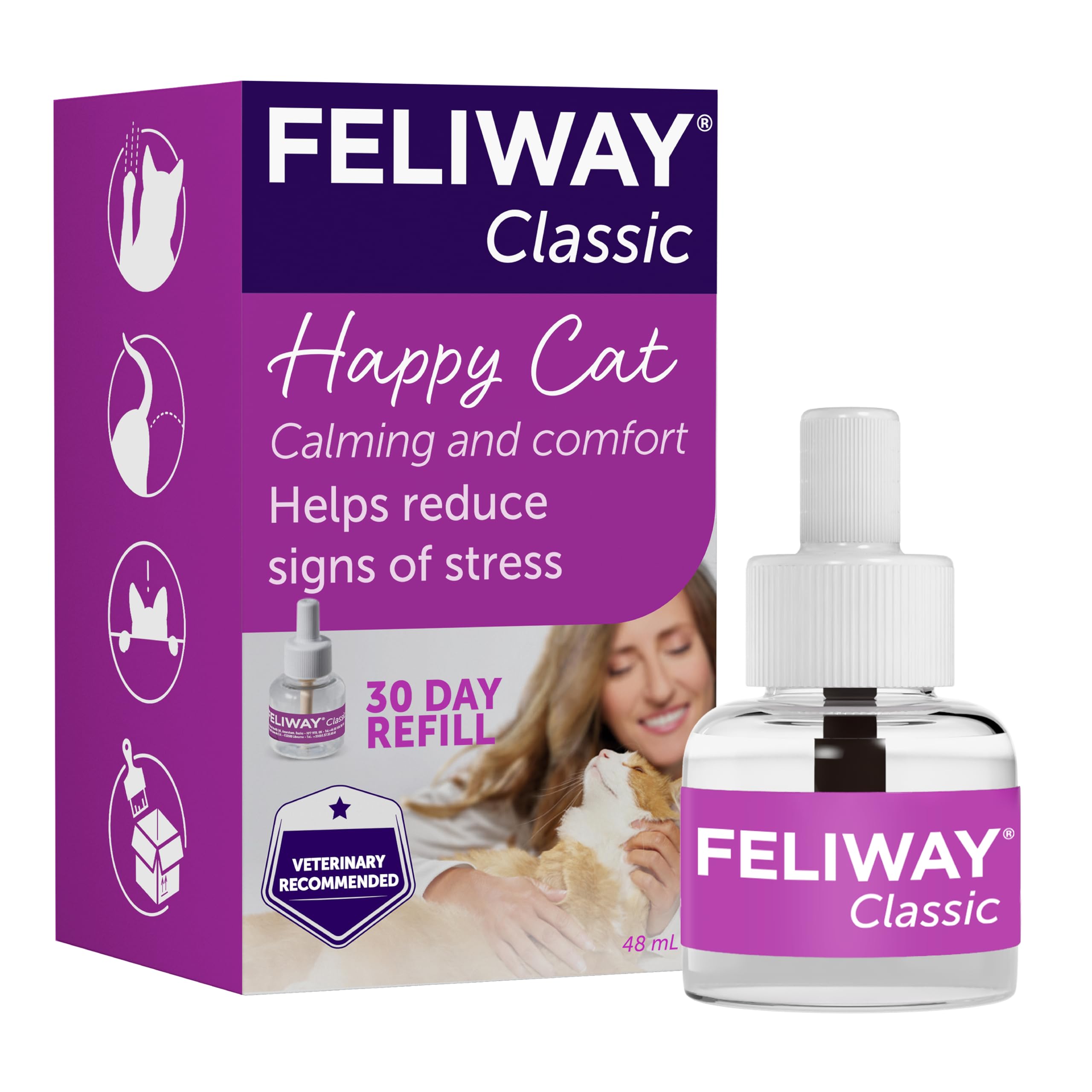 FELIWAY Classic Cat Calming Pheromone Plug-In Diffuser Refill, 1 Refill | Helps 