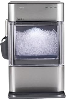 GE Profile Opal 2.0 Ultra Nugget Ice Maker with Scale Inhibiting Filter, Scoop Included, 38 lbs in 24 Hours, Pellet Ice Machine with WiFi & Smart Connected, Stainless Steel (Renewed)