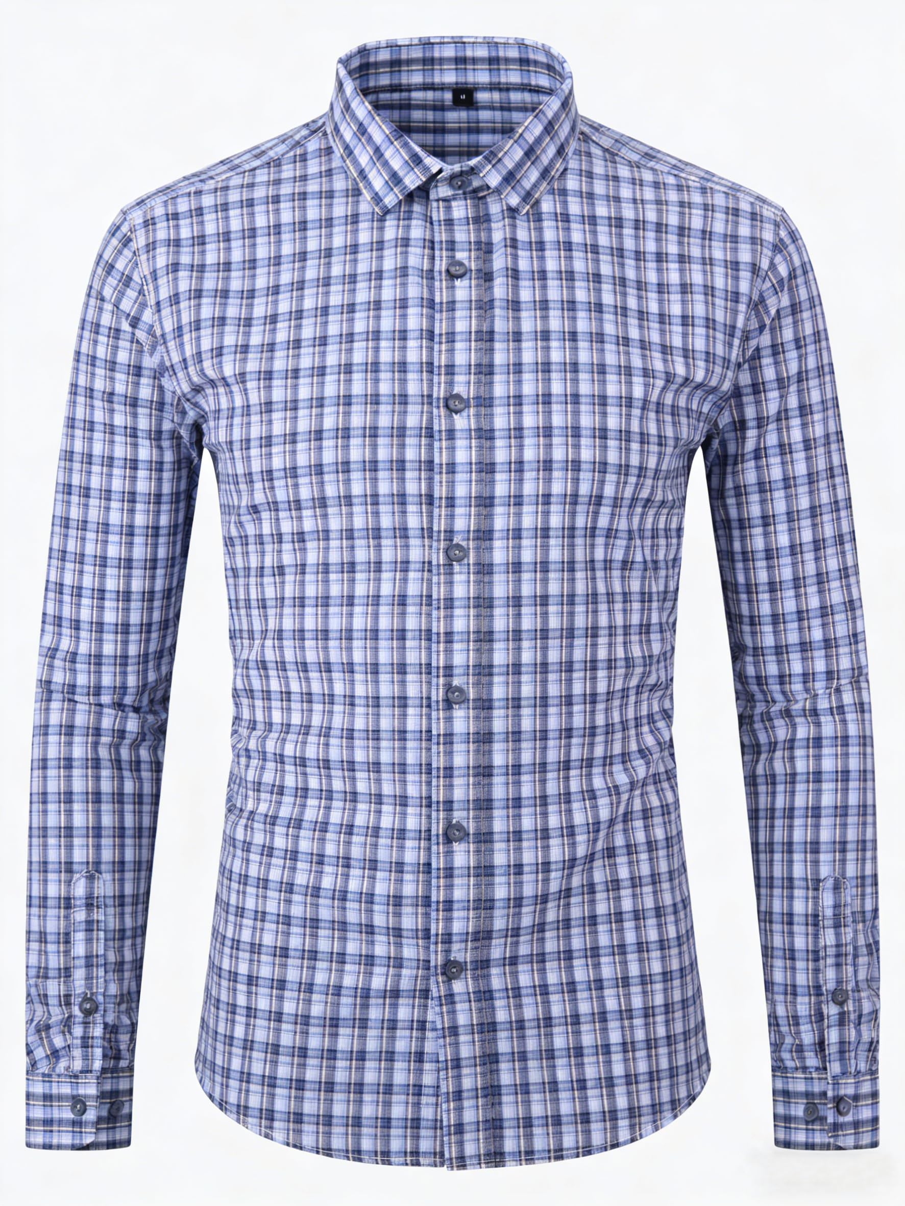 Men's Business Dress Shirt Slim Fit Button Down Office Professional Business Cla