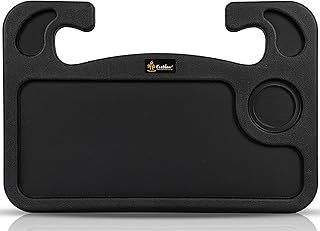 EcoNour 2 in 1 Car Steering Wheel Desk | Car Tray for Laptop | Car desk for Laptop Mount | Car Table | Steering Wheel Tray, Car Food Tray For Eating| Multipurpose Travel Car Accessories
