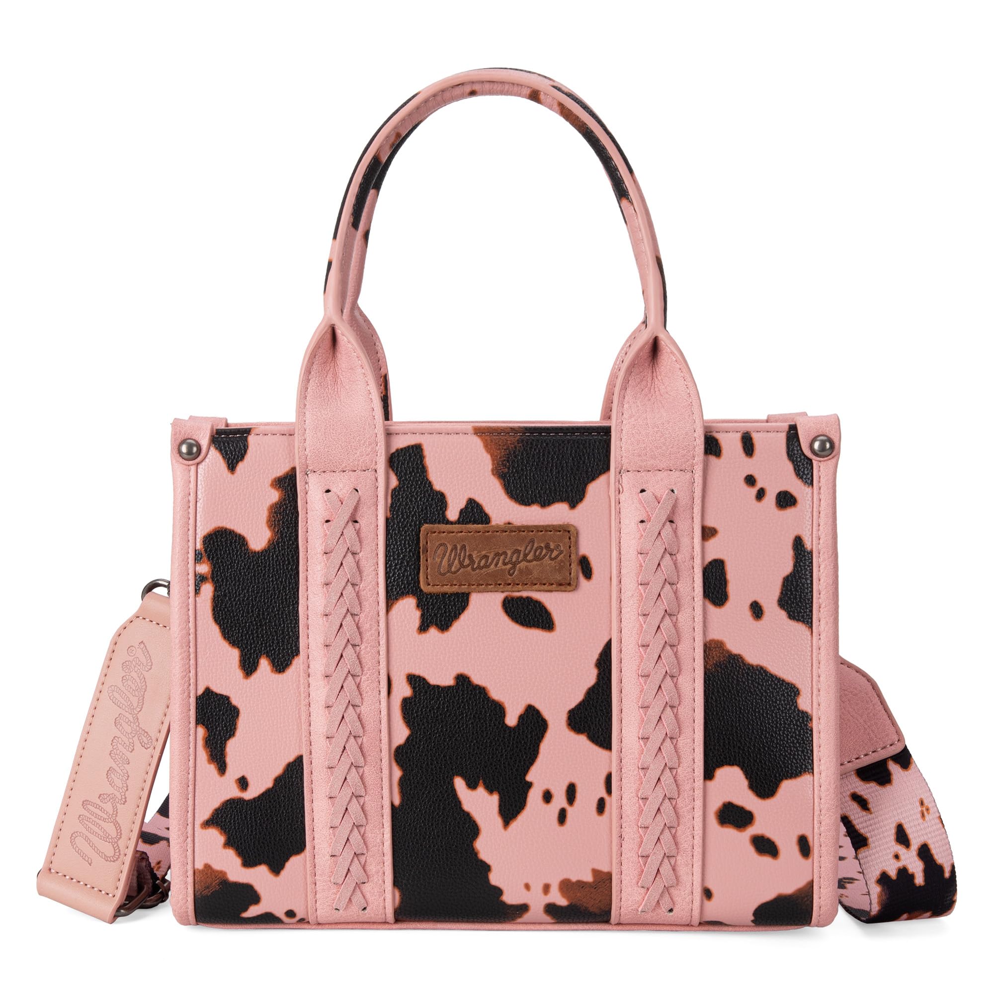 Wrangler Cow Print Tote Bag for Women Western Purse Boho Top Handle Satchel Hand