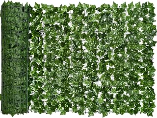 DearHouse 98.4x39.4in Artificial Ivy Privacy Fence Wall Screen, Artificial Hedges Fence and Faux Ivy Vine Leaf Decoration for Outdoor Garden Decor