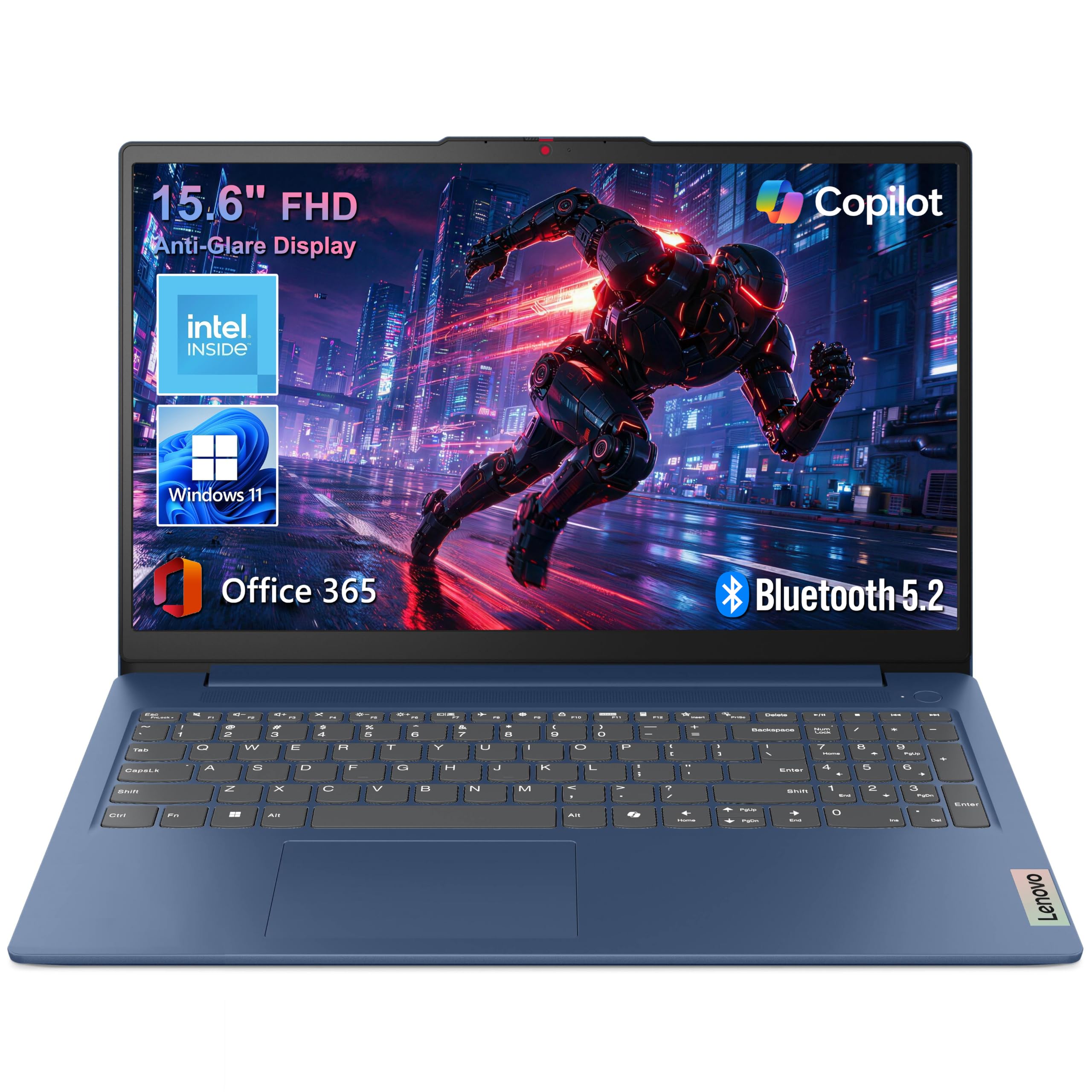 Lenovo 15.6" FHD Essential Laptop, Intel Processor, 8GB DDR5, 128GB Storage | 1T