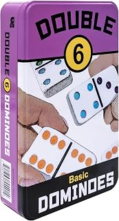Double 6 Domino Game Travel Tin, Portable Family Game, Ages 8+ | Double 6 Domino Game in Travel Tin, Portable Family Game for Travel, Camping & Game Night, Ages 8+, 2+ Players