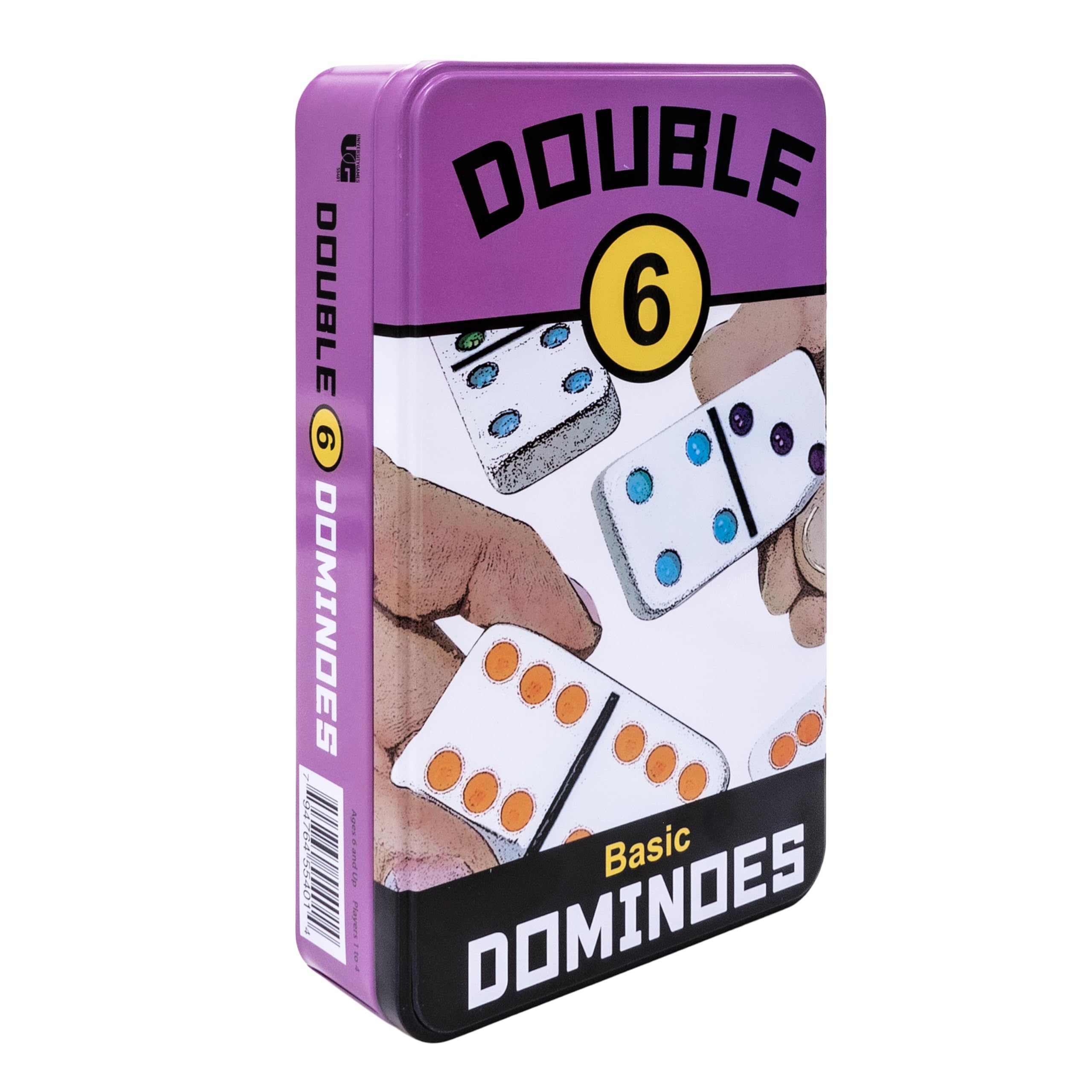 Double 6 Domino Game Travel Tin, Portable Family Game, Ages 8+ | Double 6 Domino