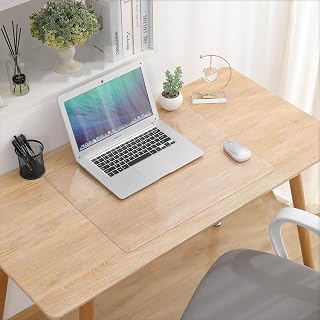 Transparent Desk Mat 63x31.5 inches (160x80 cm) Thickness 0.08 inches (2 mm) Clear Desk Mat for Study Table and Computer, PVC Tablecloth for Children, Office Desk, Computer Table Mat, Dustproof