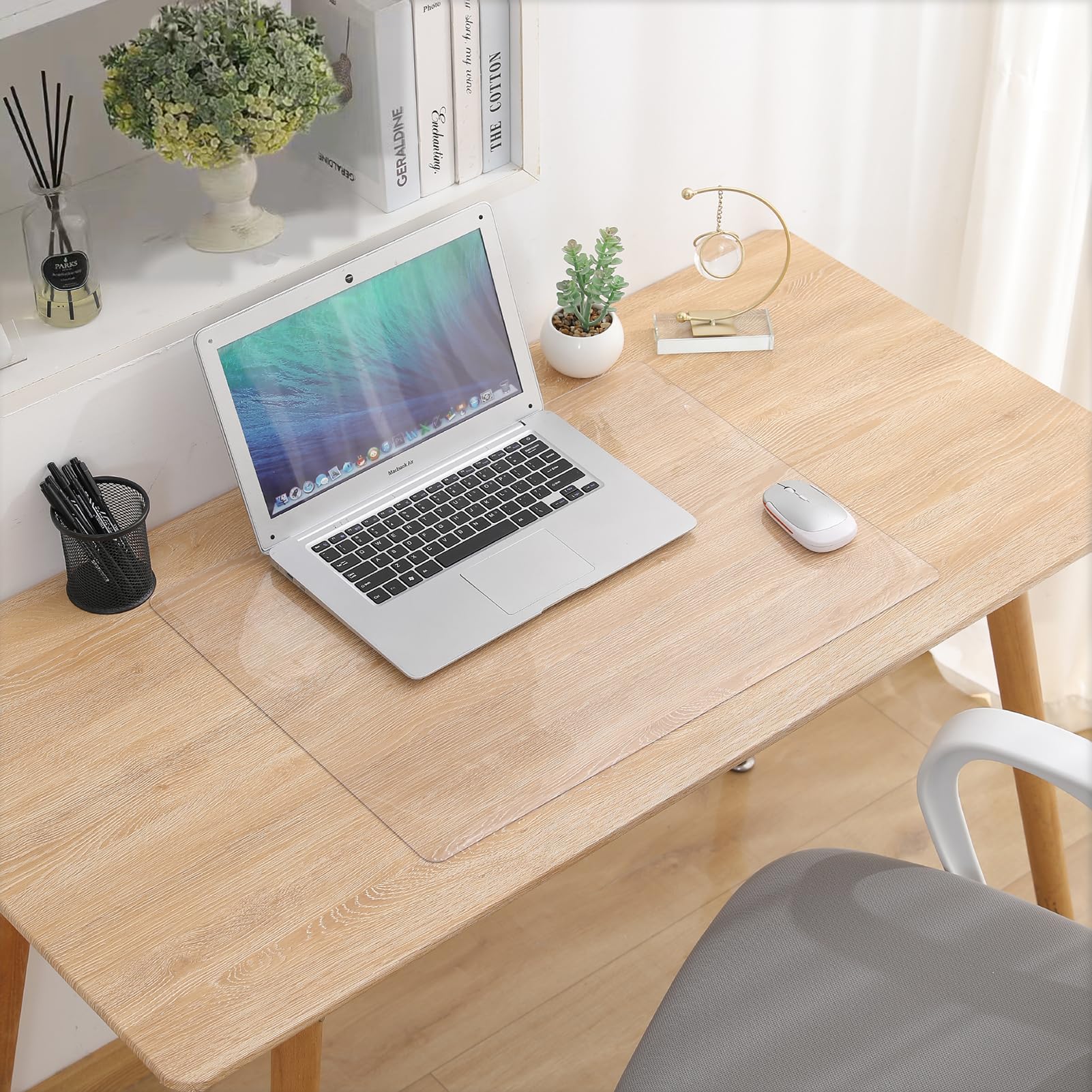 Transparent Desk Mat 39.4x17.7 inches (100x45 cm) Thickness 0.06 inches (1.5 mm)