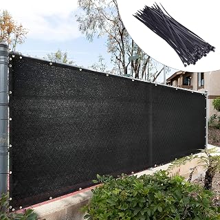 Royal Shade 6' x 18' Black Fence Privacy Screen, Heavy Duty Windscreen | Privacy Screen Fencing, Shade Netting Creates Private Barrier, Outdoor Wall Garden Yard, Customizable