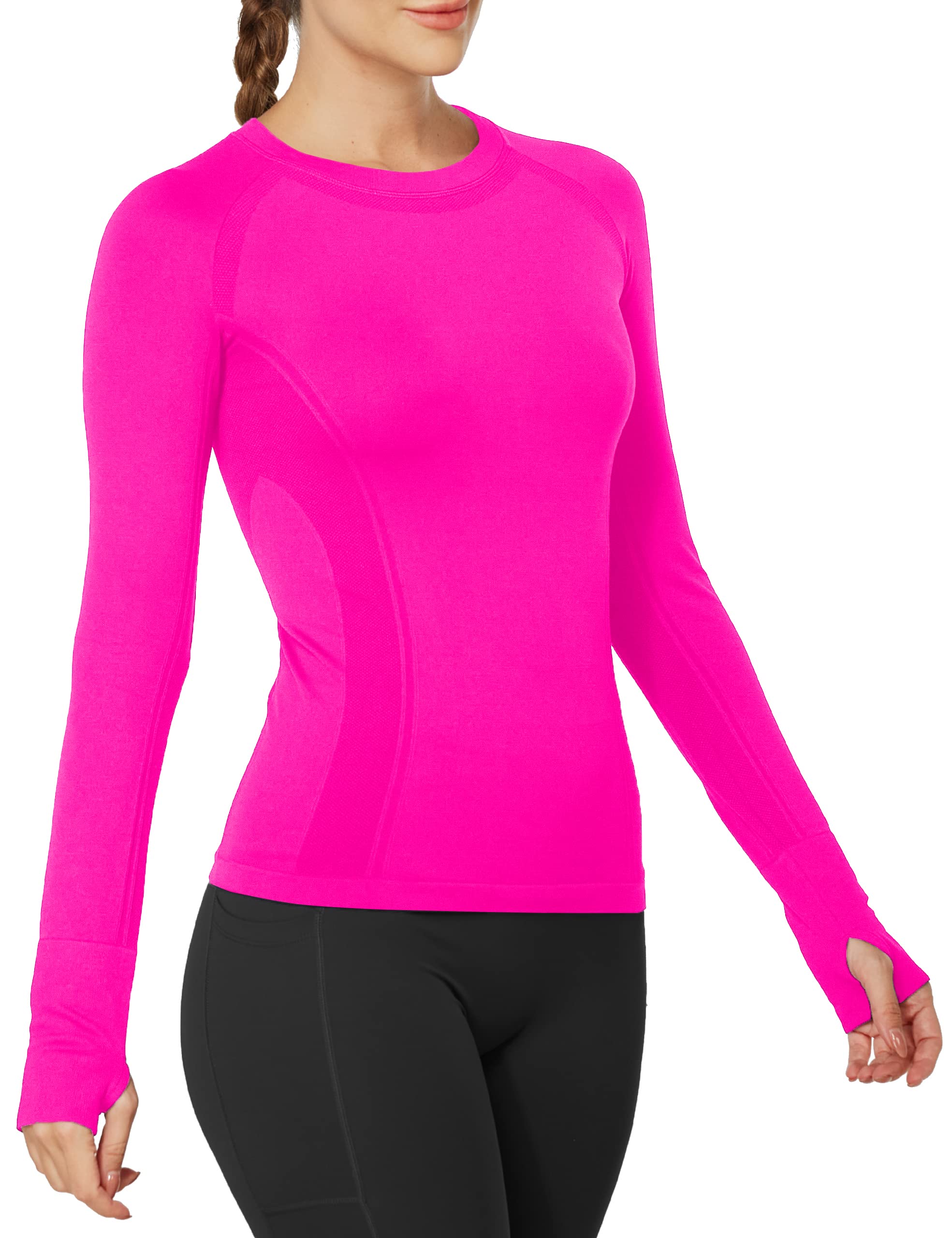 MathCat Workout Shirts for Women Long Sleeve, Workout Tops for Women, Quick Dry 