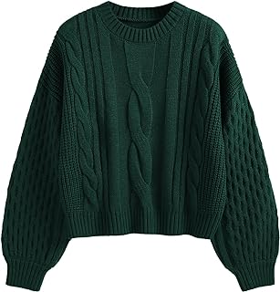 ZAFUL Womens Sweater Cable Knit Long Sleeve Knit Fall Outfits