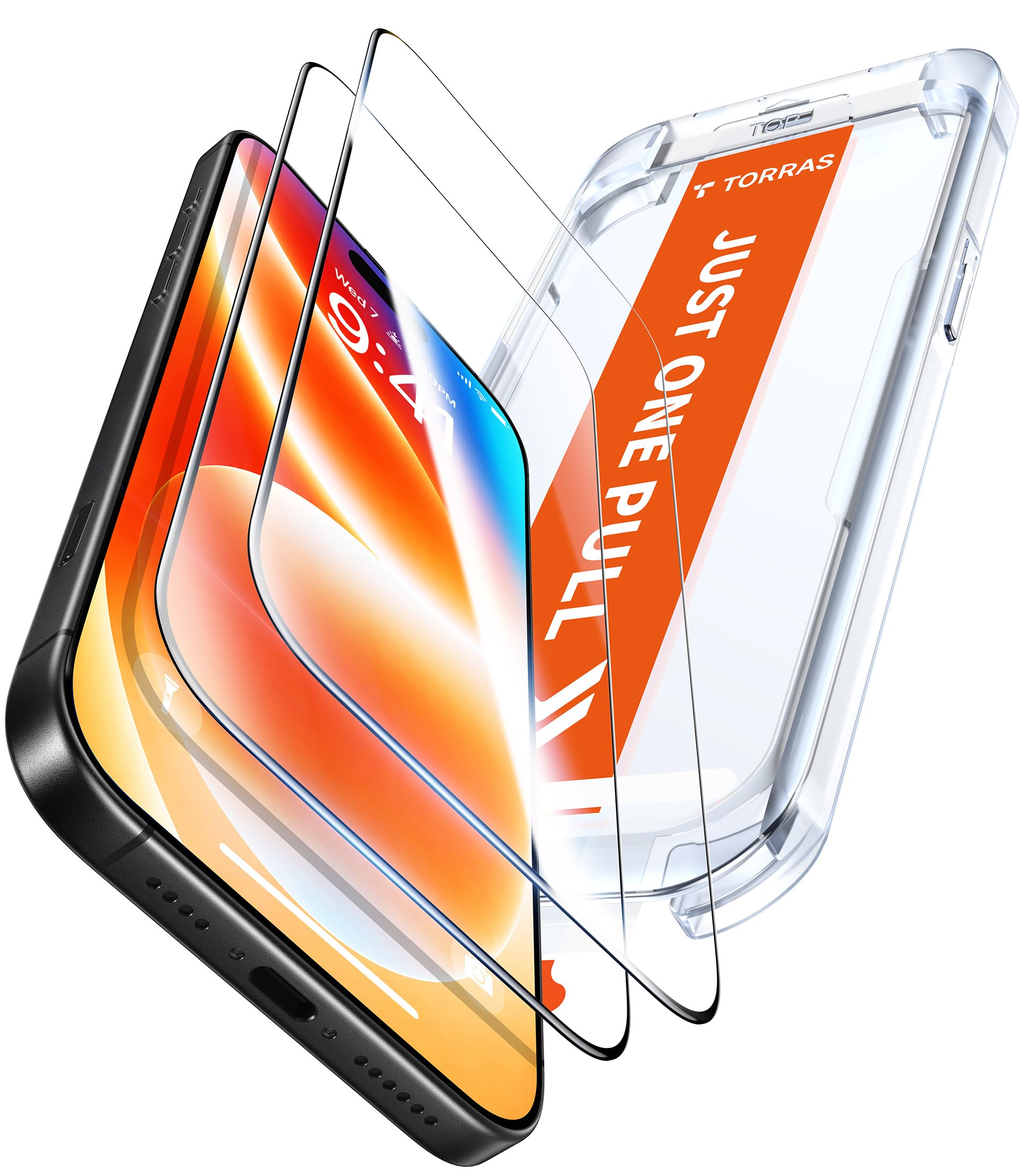 TORRAS Military-Grade Shatterproof for iPhone 16 Pro Max Screen Protector [9H+ A