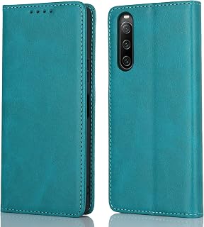 【Hamany】 対応 Xperia 10 v ケース 手帳型 エクスペリア10 v ケース カード収納 -ファッションスカイブルー