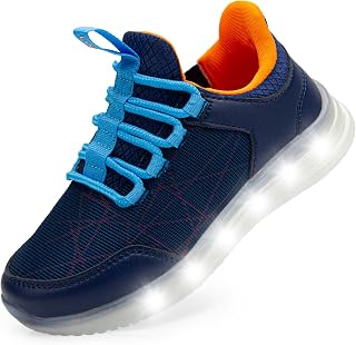 LOUGSIN Boys Girls Light Up Shoes Lightweight Mesh Breathable Adorable GlowDash LED Flashing Running Sneakers for Toddler and Little Kid