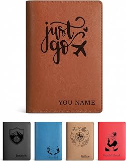 Personalized Genuine Leather Passport Holder RFID Travel Gift