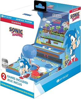 My Arcade Sonic Joystick Player: Sonic The Hedgehog, 2 Games in 1, Sega Classic, Gifts for Kids and Adults