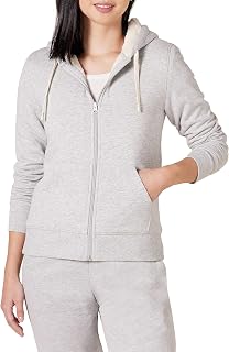 Amazon Essentials Mujer Chaqueta polar con forro de peluche, capucha y cremallera completa