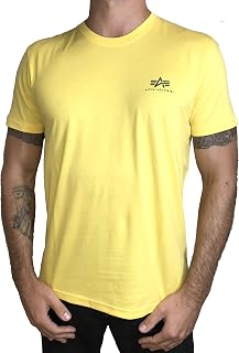 ALPHA INDUSTRIES Men's Basic T Small Logo Neon Print T-Shirt for Men T-Shirt (Pack of 1)