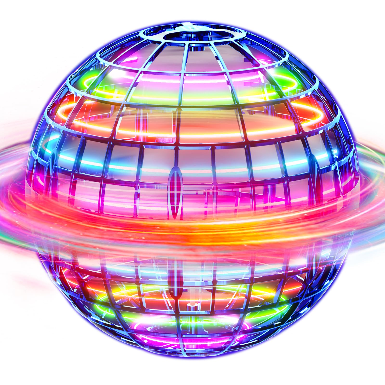 Flying Orb Ball (Blue, 2026 Upgraded) with Dazzling Lights, Magic Hover Spinner,