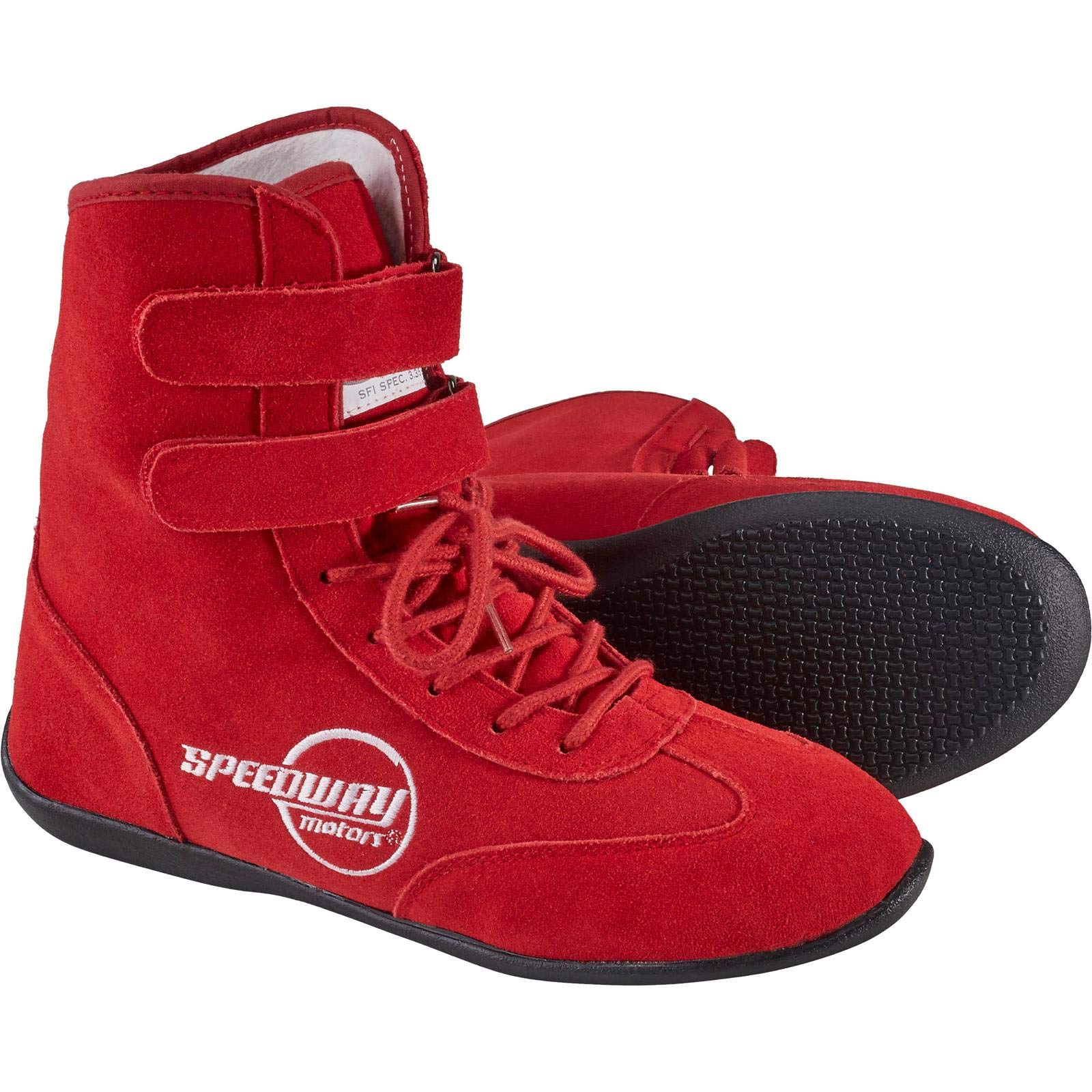 Speedway Motors Hightop Racing Shoes, SFI 3.3/5, Flexible Leather