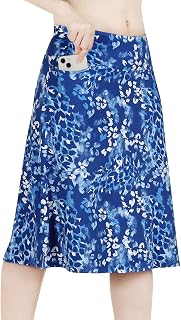 Modest Knee Length Skorts Women's Mid Length Athletic Skirt Active Running Skirt