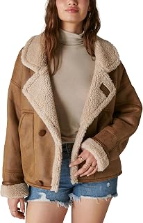 Lucky Brand Womens Lucky Brand Women's Faux Shearling Moto JacketLucky Brand Women's Faux Shearling Moto Jacket