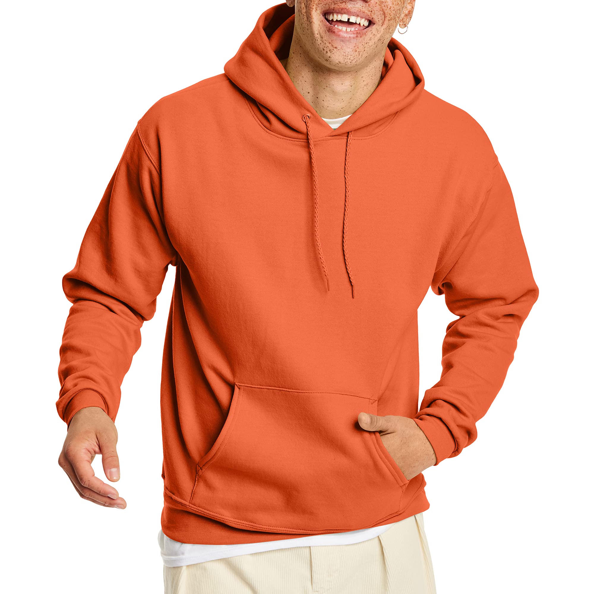 Hanes Men's Hoodie - EcoSmart Fleece Hooded Sweatshirt for Men & Women - Midweig