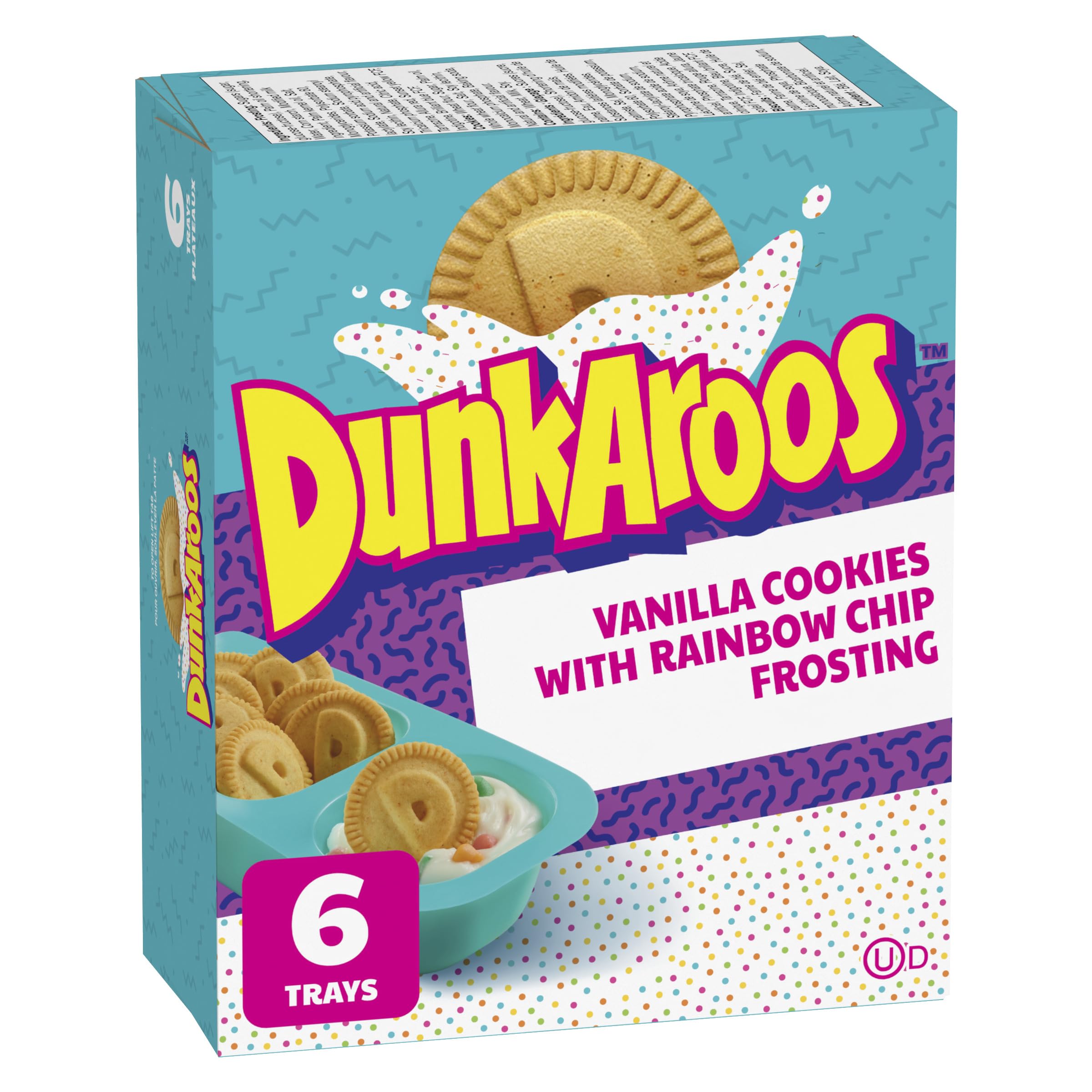 Betty Crocker Dunkaroos Vanilla Cookies with Rainbow Chip Vanilla Frosting, Pack