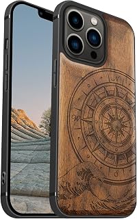 Carveit Magnetic Case for iPhone 13 Pro Protective Case [Artistic Walnut