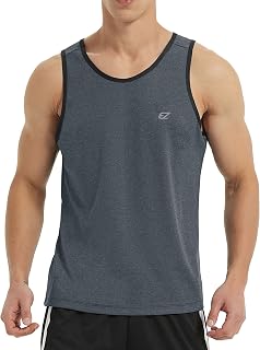 EZRUN Men's Quick Dry Workout Tank Top UPF 50+ Sweat-Wicking Gym Shirt