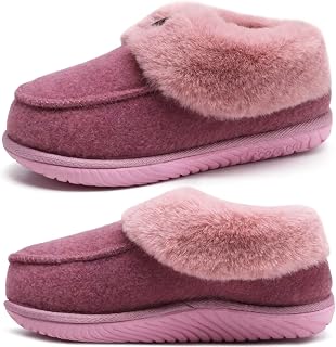 COFACE Womens Memory Foam House Slippers Arch Support Indoor Outdoor Shoes
