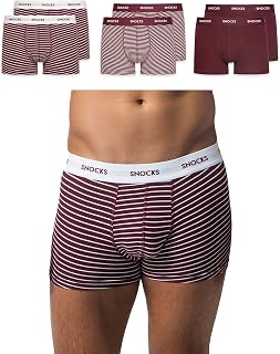 Snocks Pack of 6 Men's Boxer Shorts Organic Cotton Stretch – Men's