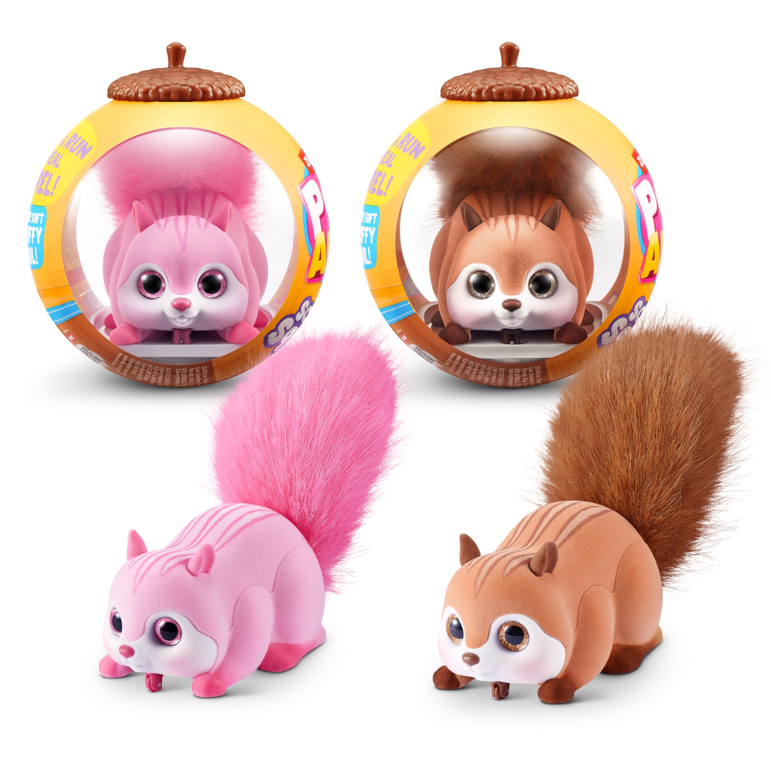 Pets Alive Scurry'n Squirrel (Pink+Brown) 2 Pack by ZURU – Interactive Robotic P