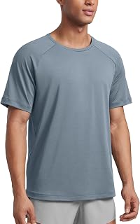 CRZ YOGA for Men Lightweight Athletic Tee Shirts Moisture Wicking Running Workout Short Sleeve Gym
