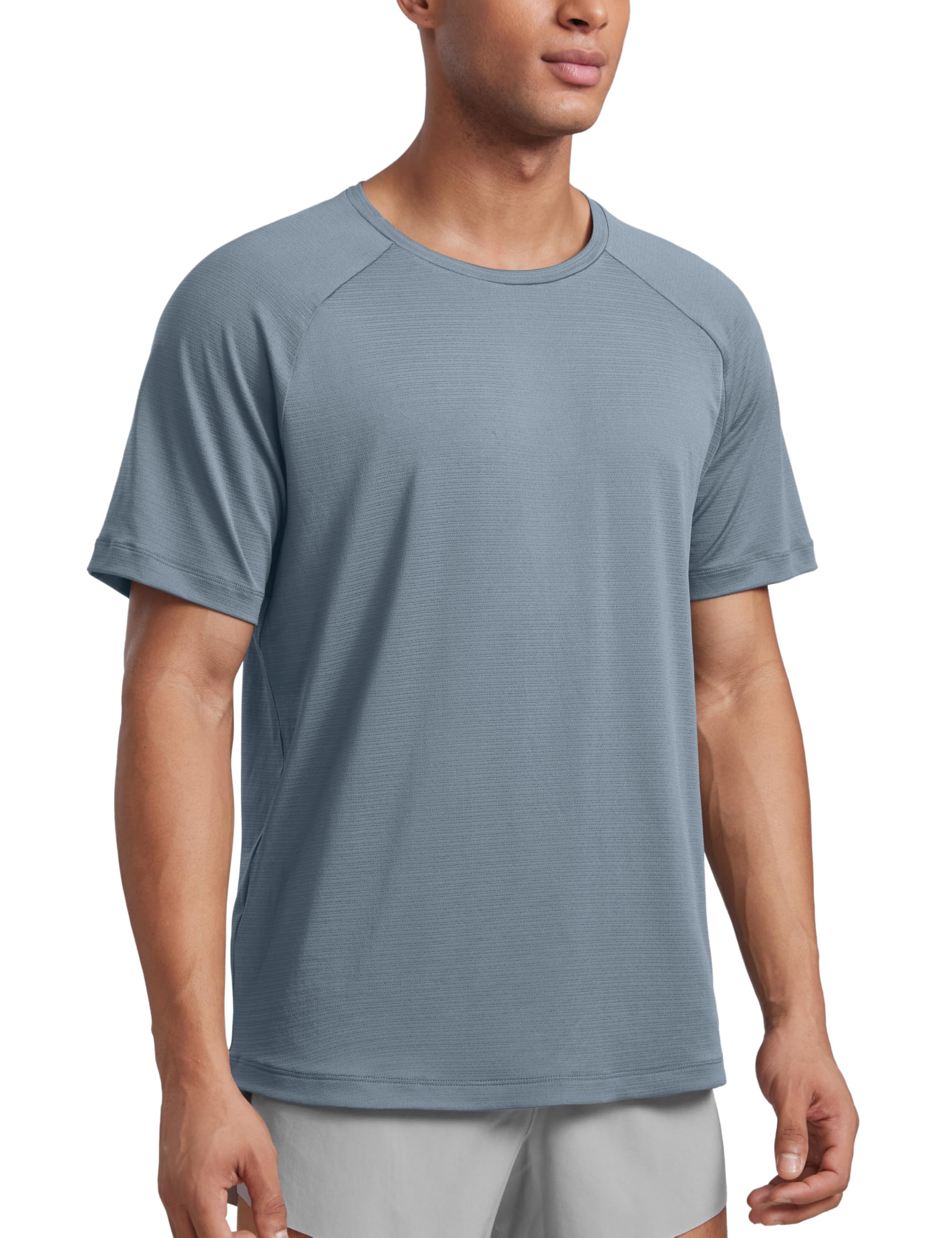 CRZ YOGA for Men Lightweight Athletic Tee Shirts Moisture Wicking Running Workou