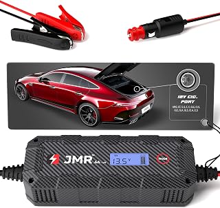 JMR Battery Charger for Mercedes-Benz AMG GT S Class G E C GLE CLS All Models Trickle Charger Conditioner Maintainer (12 V Cig Port, Add Lithium Mode)