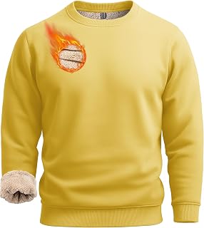 Boladeci Men's Sweatshirt Sherpa Lined Heavyweight Fleece Pullover