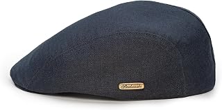 Sterkowski Gecko Flat Cap | 100% Linen Super Light Summer Hat with Cotton Sweatband
