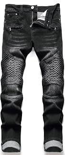 RXXKKK Mens Classic Zip Up Jeans Classic Fit Flex Jean