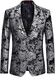 Cloudstyle Men's Dress Floral Suit Jacket Stylish Blazer for Dinner Wedding