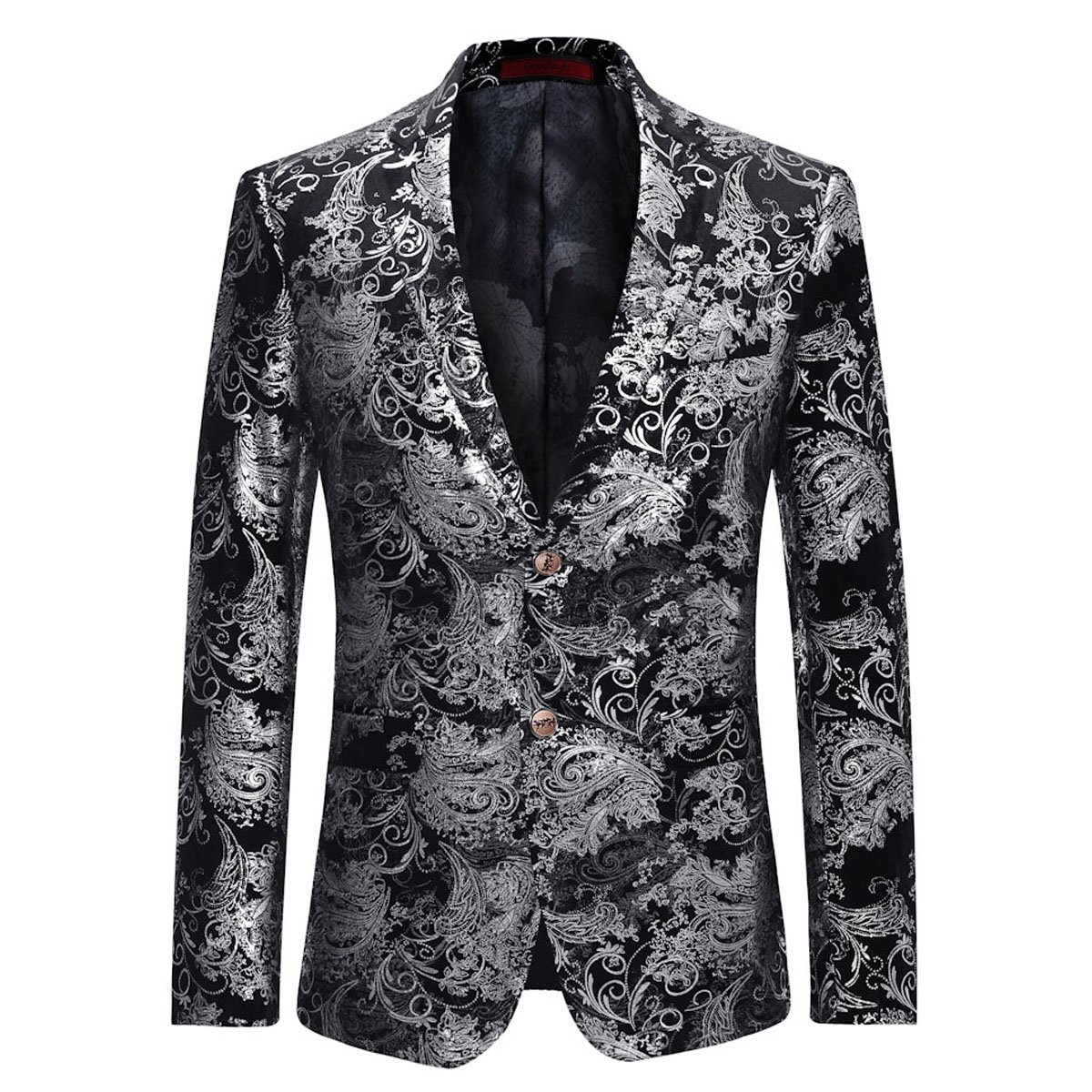 Cloudstyle Men's Dress Floral Suit Jacket Stylish Blazer for Dinner Wedding
