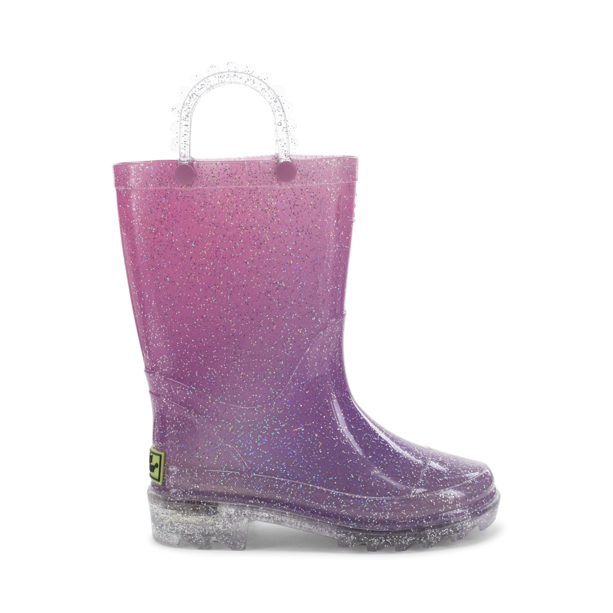 Western Chief Kids Lighted Waterproof Pull On Rain Boot for Boys and Girls
