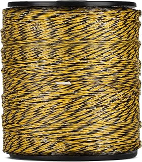 Electric Fence Polywire 3366 Feet,Upgraded 1026 Meters 9 Strands Stainless Steel Conductors for Reliable Conductivity and Rust Resistance, Portable Electric Fencing,UV,Rust Resistant