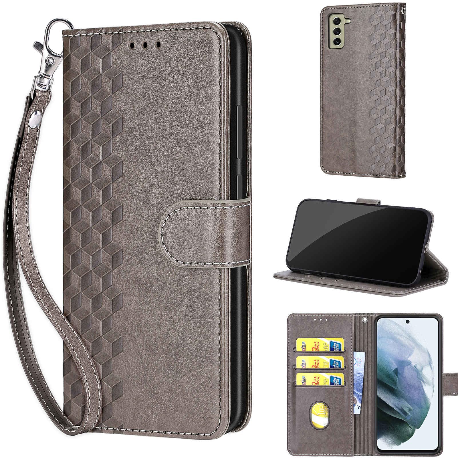 Tomyou Mobile Phone Case for Samsung Galaxy S21 FE, Cube Grey