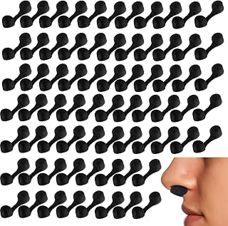 Tondiamo 100 Pcs Disposable Nose Filter Plugs for Dust Tanning,Black | Soft Sponge Filters, Spray Tanning Use, Construction Area Dust Blocking, Single-use, Comfortable for Women Men
