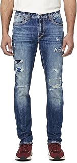 Buffalo David Bitton Men's Slim Ash Jeans, Veined and Worked, 30 30