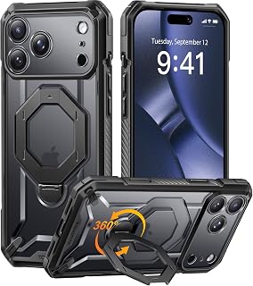 TONGATE for iPhone 18 Pro Max Case/17 Pro Max Case with 360° Magnetic Stand