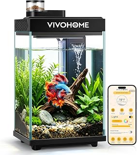VIVOHOME 2 Gallon Smart Fish Tank with APP Control and Auto Feeder